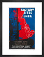 'Factory Sites on the LNER', LNER poster, 1923-1947. art print small black Art Print - Science Museum Shop