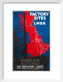 'Factory Sites on the LNER', LNER poster, 1923-1947. art print small white Art Print - Science Museum Shop