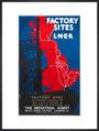'Factory Sites on the LNER', LNER poster, 1923-1947. art print extra large black Art Print - Science Museum Shop