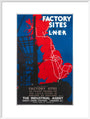 'Factory Sites on the LNER', LNER poster, 1923-1947. art print extra large white Art Print - Science Museum Shop