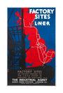 'Factory Sites on the LNER', LNER poster, 1923-1947. unstretched canvas large none Art Print - Science Museum Shop