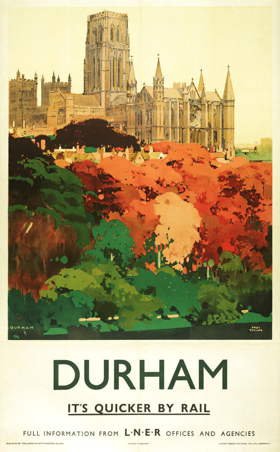 'Durham', LNER poster, 1923-1947. Art Print - Science Museum Shop