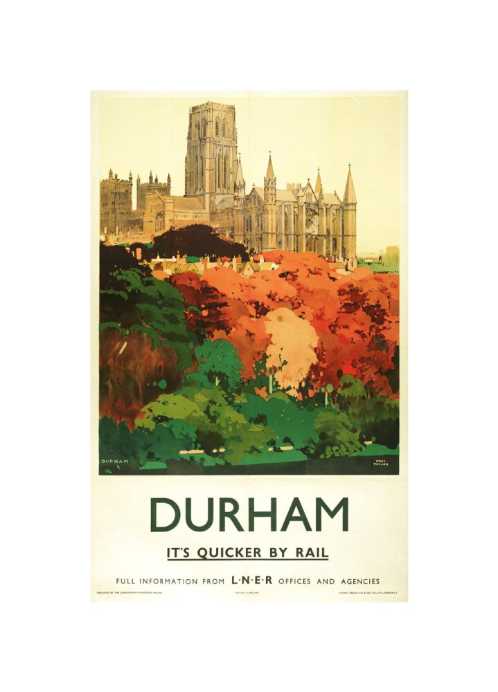 'Durham', LNER poster, 1923-1947. unstretched canvas small none Art Print - Science Museum Shop