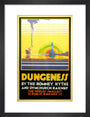 'Dungeness', Romney, Hythe and Dymchurch Railway poster, 1928. art print small black Art Print - Science Museum Shop