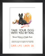 'Take Your Dog', GWR/LMS/LNER/SR poster, c 1935. art print extra small black Art Print - Science Museum Shop