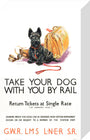 'Take Your Dog', GWR/LMS/LNER/SR poster, c 1935. stretched canvas small none Art Print - Science Museum Shop