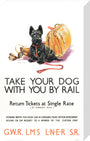 'Take Your Dog', GWR/LMS/LNER/SR poster, c 1935. stretched canvas medium none Art Print - Science Museum Shop