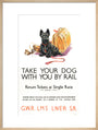 'Take Your Dog', GWR/LMS/LNER/SR poster, c 1935. art print large natural Art Print - Science Museum Shop