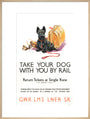 'Take Your Dog', GWR/LMS/LNER/SR poster, c 1935. art print extra large natural Art Print - Science Museum Shop