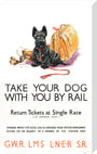 'Take Your Dog', GWR/LMS/LNER/SR poster, c 1935. stretched canvas large none Art Print - Science Museum Shop