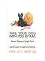 'Take Your Dog', GWR/LMS/LNER/SR poster, c 1935. art print medium none Art Print - Science Museum Shop