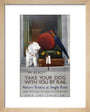 'Take your Dog with you by Rail', GWR/LMS/LNER/SR poster, 1923-1947. art print extra small natural Art Print - Science Museum Shop
