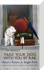 'Take your Dog with you by Rail', GWR/LMS/LNER/SR poster, 1923-1947. stretched canvas small none Art Print - Science Museum Shop