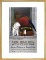 'Take your Dog with you by Rail', GWR/LMS/LNER/SR poster, 1923-1947. art print large gold Art Print - Science Museum Shop