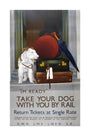 'Take your Dog with you by Rail', GWR/LMS/LNER/SR poster, 1923-1947. unstretched canvas large none Art Print - Science Museum Shop