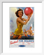 Butlin's for Holidays', BR poster, c 1960. art print extra small white Art Print - Science Museum Shop