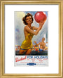 Butlin's for Holidays', BR poster, c 1960. art print extra small gold Art Print - Science Museum Shop