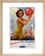 Butlin's for Holidays', BR poster, c 1960. art print extra small natural Art Print - Science Museum Shop