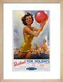 Butlin's for Holidays', BR poster, c 1960. art print small natural Art Print - Science Museum Shop