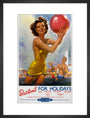 Butlin's for Holidays', BR poster, c 1960. art print medium black Art Print - Science Museum Shop