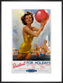 Butlin's for Holidays', BR poster, c 1960. art print extra large black Art Print - Science Museum Shop