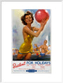 Butlin's for Holidays', BR poster, c 1960. art print extra large white Art Print - Science Museum Shop