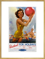 Butlin's for Holidays', BR poster, c 1960. art print extra large gold Art Print - Science Museum Shop