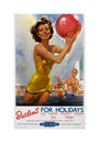 Butlin's for Holidays', BR poster, c 1960. unstretched canvas medium none Art Print - Science Museum Shop