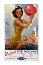 Butlin's for Holidays', BR poster, c 1960. unstretched canvas extra large none Art Print - Science Museum Shop