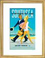 'Southsea and Portsmouth', BR poster, 1962. art print small gold Art Print - Science Museum Shop