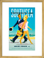 'Southsea and Portsmouth', BR poster, 1962. art print medium gold Art Print - Science Museum Shop