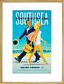 'Southsea and Portsmouth', BR poster, 1962. art print large gold Art Print - Science Museum Shop