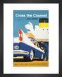 'Cross the Channel from Dover', BR poster, c 1960s. art print extra small black Art Print - Science Museum Shop