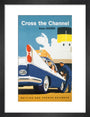 'Cross the Channel from Dover', BR poster, c 1960s. art print small black Art Print - Science Museum Shop