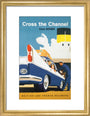 'Cross the Channel from Dover', BR poster, c 1960s. art print small gold Art Print - Science Museum Shop