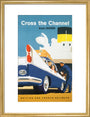 'Cross the Channel from Dover', BR poster, c 1960s. art print medium gold Art Print - Science Museum Shop