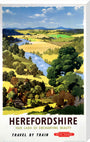'Herefordshire', BR poster, 1960. stretched canvas extra large none Art Print - Science Museum Shop
