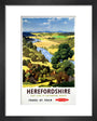 'Herefordshire', BR poster, 1960. art print extra small black Art Print - Science Museum Shop