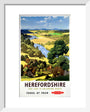 'Herefordshire', BR poster, 1960. art print extra small white Art Print - Science Museum Shop