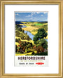 'Herefordshire', BR poster, 1960. art print extra small gold Art Print - Science Museum Shop