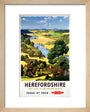 'Herefordshire', BR poster, 1960. art print extra small natural Art Print - Science Museum Shop