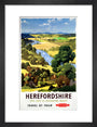 'Herefordshire', BR poster, 1960. art print small black Art Print - Science Museum Shop