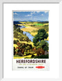 'Herefordshire', BR poster, 1960. art print small white Art Print - Science Museum Shop
