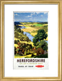 'Herefordshire', BR poster, 1960. art print small gold Art Print - Science Museum Shop