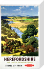 'Herefordshire', BR poster, 1960. stretched canvas small none Art Print - Science Museum Shop