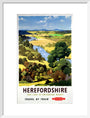 'Herefordshire', BR poster, 1960. art print medium white Art Print - Science Museum Shop
