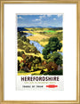 'Herefordshire', BR poster, 1960. art print medium gold Art Print - Science Museum Shop