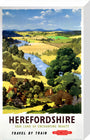 'Herefordshire', BR poster, 1960. stretched canvas medium none Art Print - Science Museum Shop