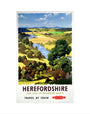 'Herefordshire', BR poster, 1960. art print extra small none Art Print - Science Museum Shop