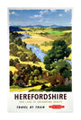 'Herefordshire', BR poster, 1960. unstretched canvas extra large none Art Print - Science Museum Shop